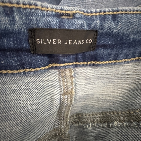 Silver Jeans Co. NWT Plus Size Girlfriend Mid Rise Skinny Jeans 24W Distressed - Picture 12 of 14
